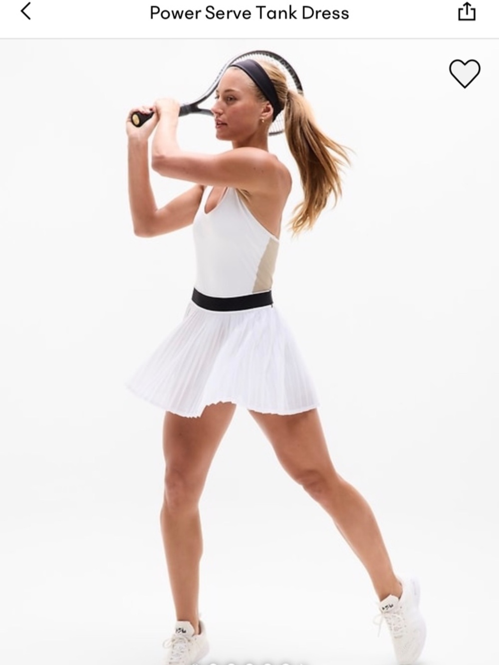Athlete Bright White Power Serve Tank Dress Size XS